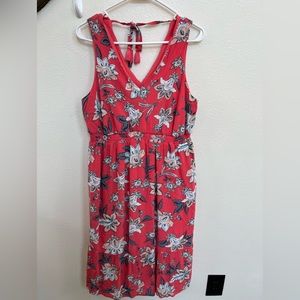 Isabel Maternity Pink Tropical/Floral Sleeveless Knee Length Maternity Dress